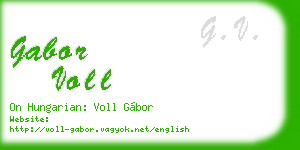 gabor voll business card